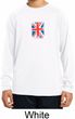 Distressed Union Jack Flag Small Print Kids Dry Wicking Long Sleeve