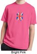 Distressed Union Jack Flag Small Print Kids Moisture Wicking Shirt