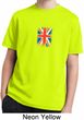 Distressed Union Jack Flag Small Print Kids Moisture Wicking Shirt