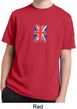 Distressed Union Jack Flag Small Print Kids Moisture Wicking Shirt