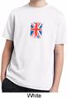Distressed Union Jack Flag Small Print Kids Moisture Wicking Shirt