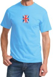 Distressed Union Jack Flag Small Print Mens Shirts