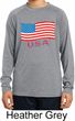 Distressed USA Flag Kids Dry Wicking Long Sleeve Shirt