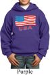 Distressed USA Flag Kids Hoodie