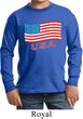 Distressed USA Flag Kids Long Sleeve Shirt