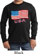 Distressed USA Flag Kids Long Sleeve Shirt