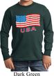 Distressed USA Flag Kids Long Sleeve Shirt
