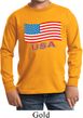 Distressed USA Flag Kids Long Sleeve Shirt