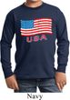 Distressed USA Flag Kids Long Sleeve Shirt