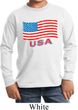 Distressed USA Flag Kids Long Sleeve Shirt