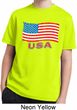Distressed USA Flag Kids Moisture Wicking Shirt