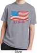 Distressed USA Flag Kids Moisture Wicking Shirt