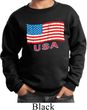 Distressed USA Flag Kids Sweatshirt