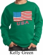 Distressed USA Flag Kids Sweatshirt
