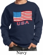 Distressed USA Flag Kids Sweatshirt