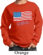 Distressed USA Flag Kids Sweatshirt