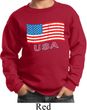 Distressed USA Flag Kids Sweatshirt