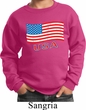Distressed USA Flag Kids Sweatshirt