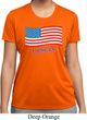 Distressed USA Flag Ladies Moisture Wicking Shirt