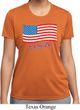 Distressed USA Flag Ladies Moisture Wicking Shirt