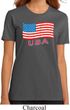 Distressed USA Flag Ladies Organic Shirt
