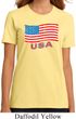 Distressed USA Flag Ladies Organic Shirt