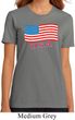 Distressed USA Flag Ladies Organic Shirt