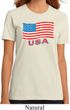 Distressed USA Flag Ladies Organic Shirt