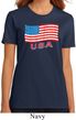 Distressed USA Flag Ladies Organic Shirt