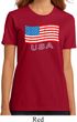 Distressed USA Flag Ladies Organic Shirt