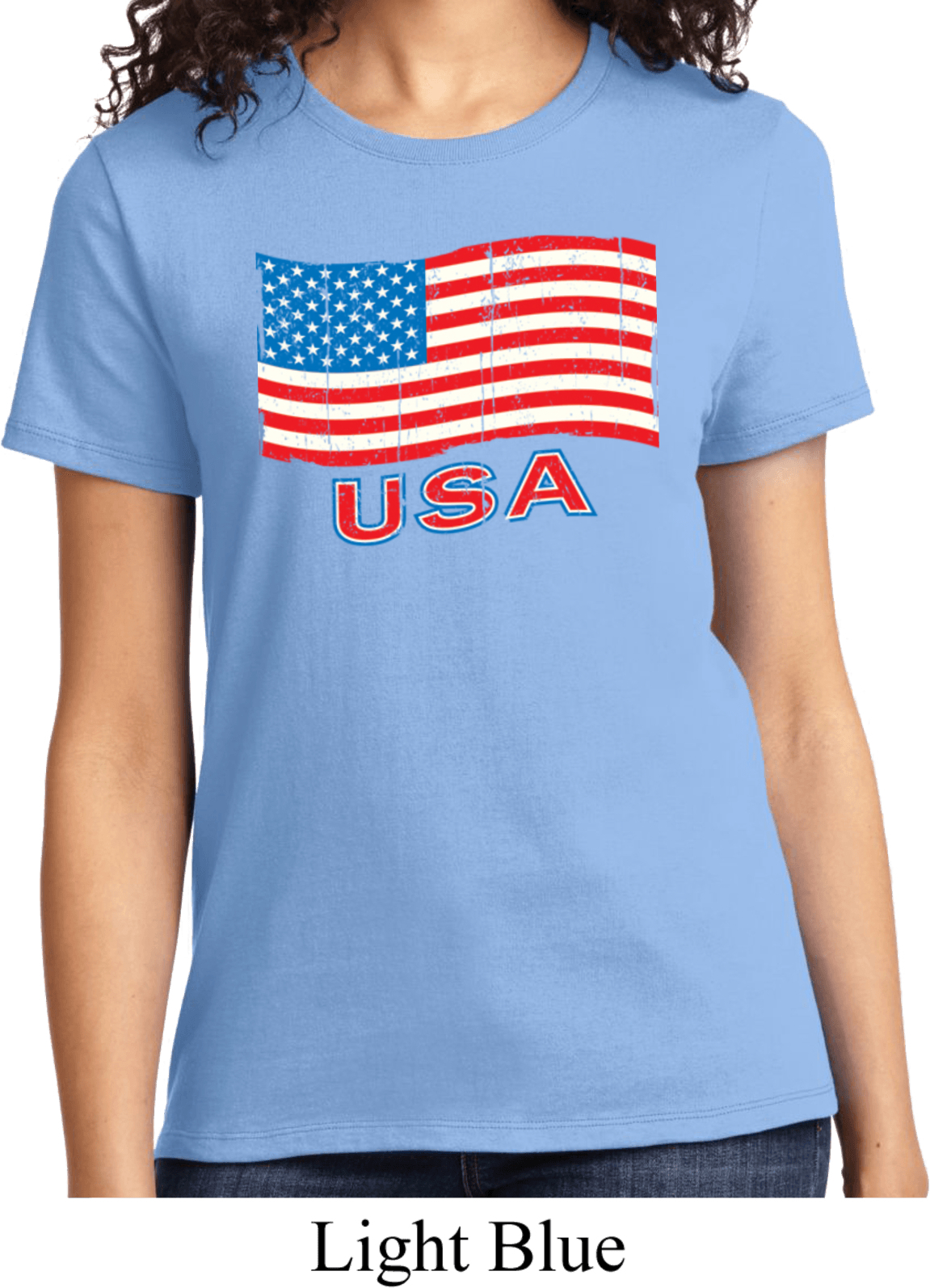 Distressed Black USA Flag Long Sleeve Shirt - Patriotic Unisex Tee With Vintage American Flag Design