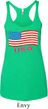 Distressed USA Flag Ladies Tri Blend Racerback Tank Top