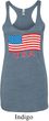 Distressed USA Flag Ladies Tri Blend Racerback Tank Top