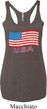 Distressed USA Flag Ladies Tri Blend Racerback Tank Top