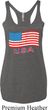 Distressed USA Flag Ladies Tri Blend Racerback Tank Top
