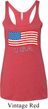 Distressed USA Flag Ladies Tri Blend Racerback Tank Top
