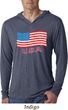 Distressed USA Flag Lightweight Hoodie Shirt