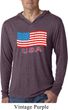 Distressed USA Flag Lightweight Hoodie Shirt