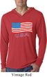 Distressed USA Flag Lightweight Hoodie Shirt