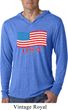 Distressed USA Flag Lightweight Hoodie Shirt