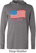 Distressed USA Flag Lightweight Hoodie Tee