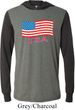 Distressed USA Flag Lightweight Hoodie Tee