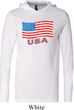 Distressed USA Flag Lightweight Hoodie Tee