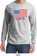 Distressed USA Flag Long Sleeve Shirt
