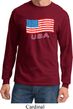 Distressed USA Flag Long Sleeve Shirt