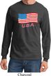Distressed USA Flag Long Sleeve Shirt