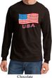 Distressed USA Flag Long Sleeve Shirt