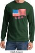 Distressed USA Flag Long Sleeve Shirt