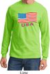 Distressed USA Flag Long Sleeve Shirt