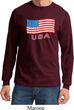 Distressed USA Flag Long Sleeve Shirt
